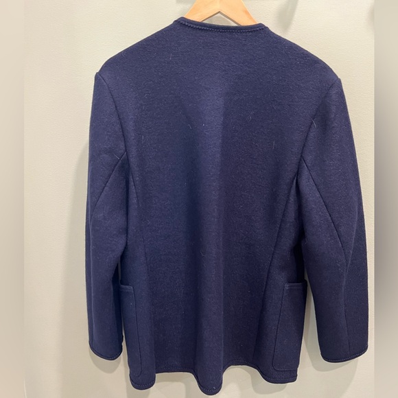 Vintage Geiger Collections Austria Wool Coat Navy Jacket - Picture 6 of 9